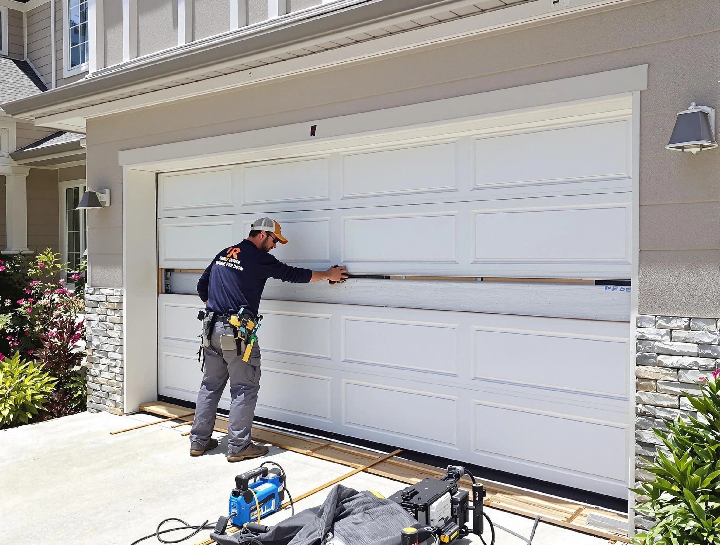 Fountain Hills Garage Door Repair team performing complete garage door replacement at Fountain Hills residence