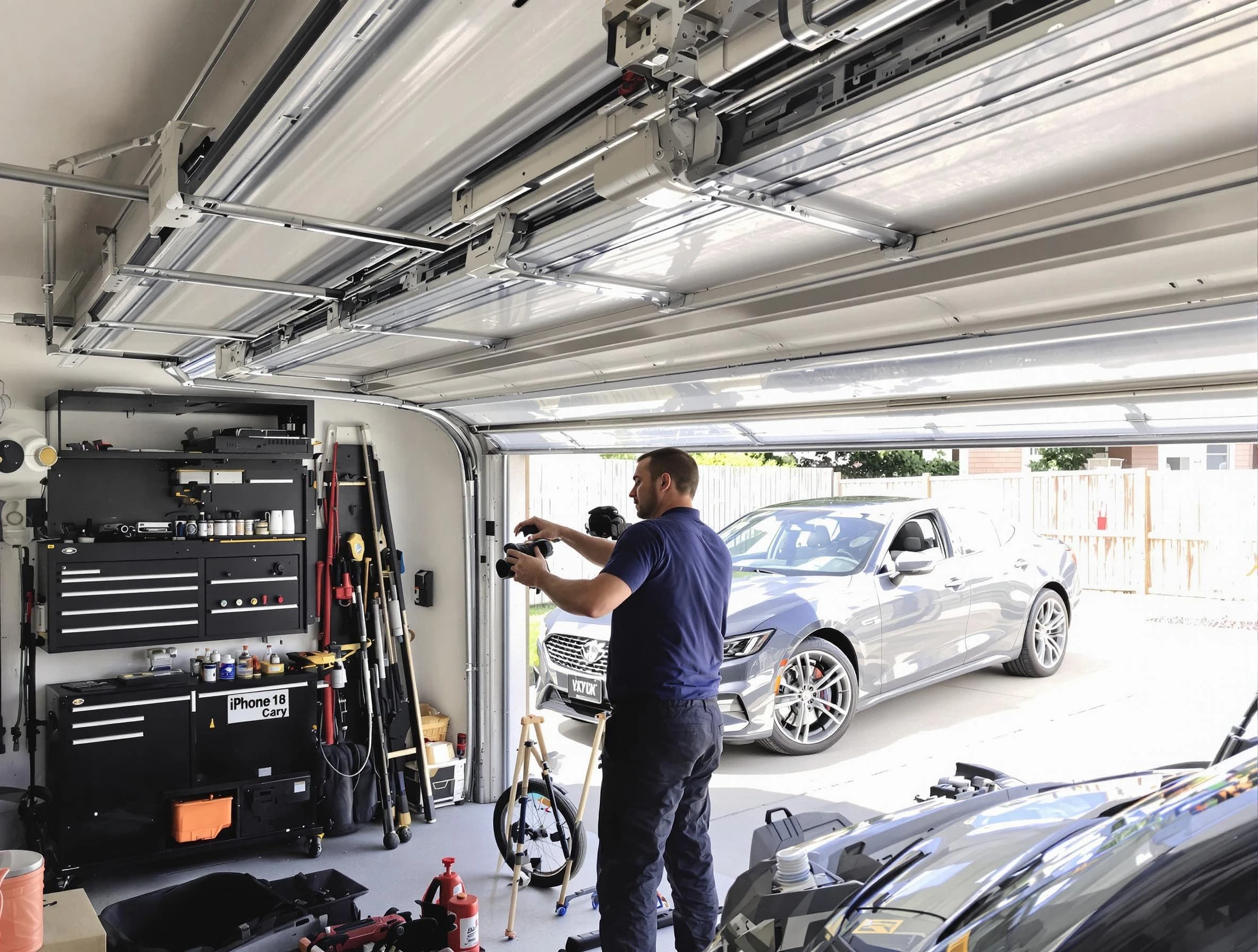 Fountain Hills Garage Door Repair technician fixing noisy garage door in Fountain Hills