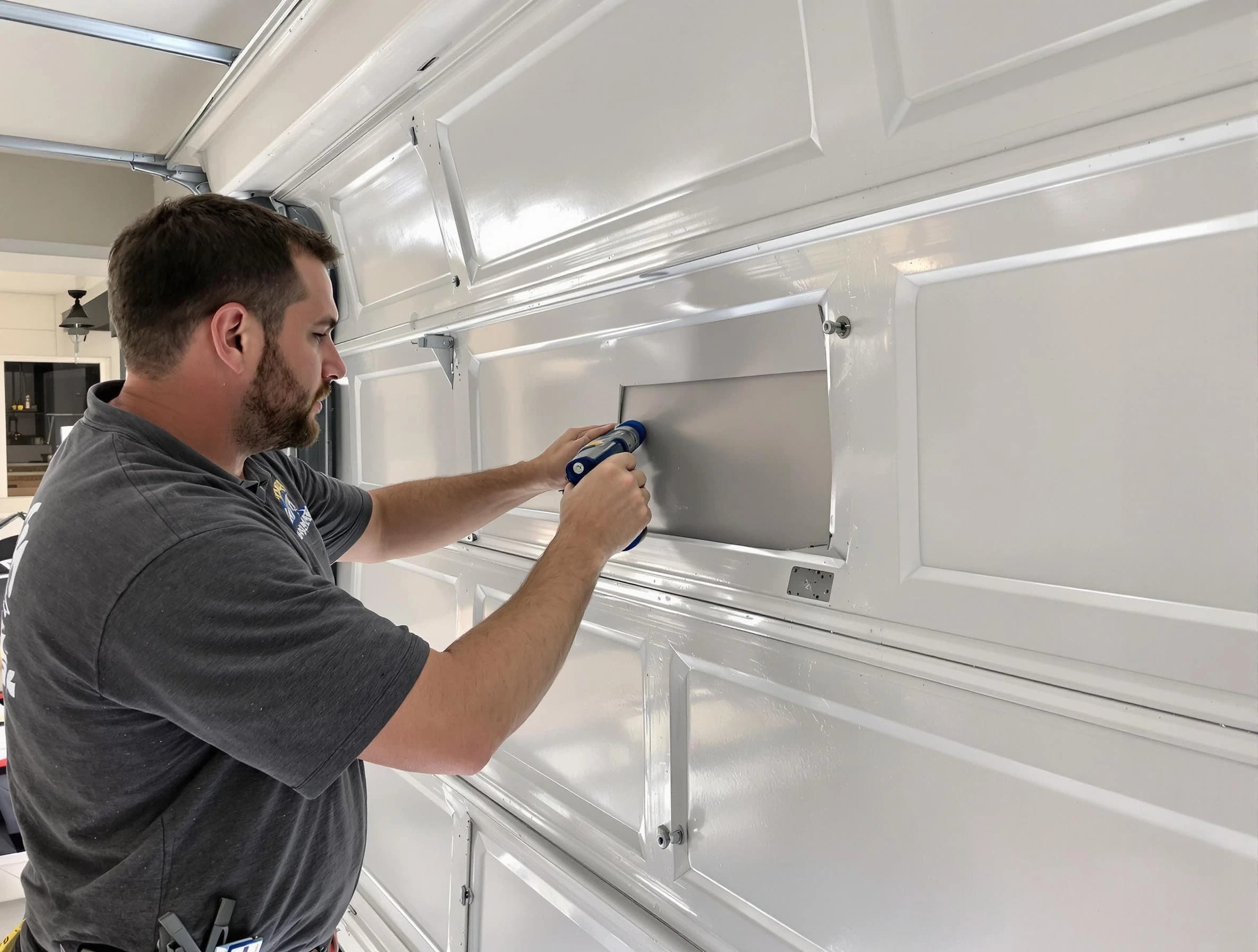 Garage door panel repair by Fountain Hills Garage Door Repair in Fountain Hills