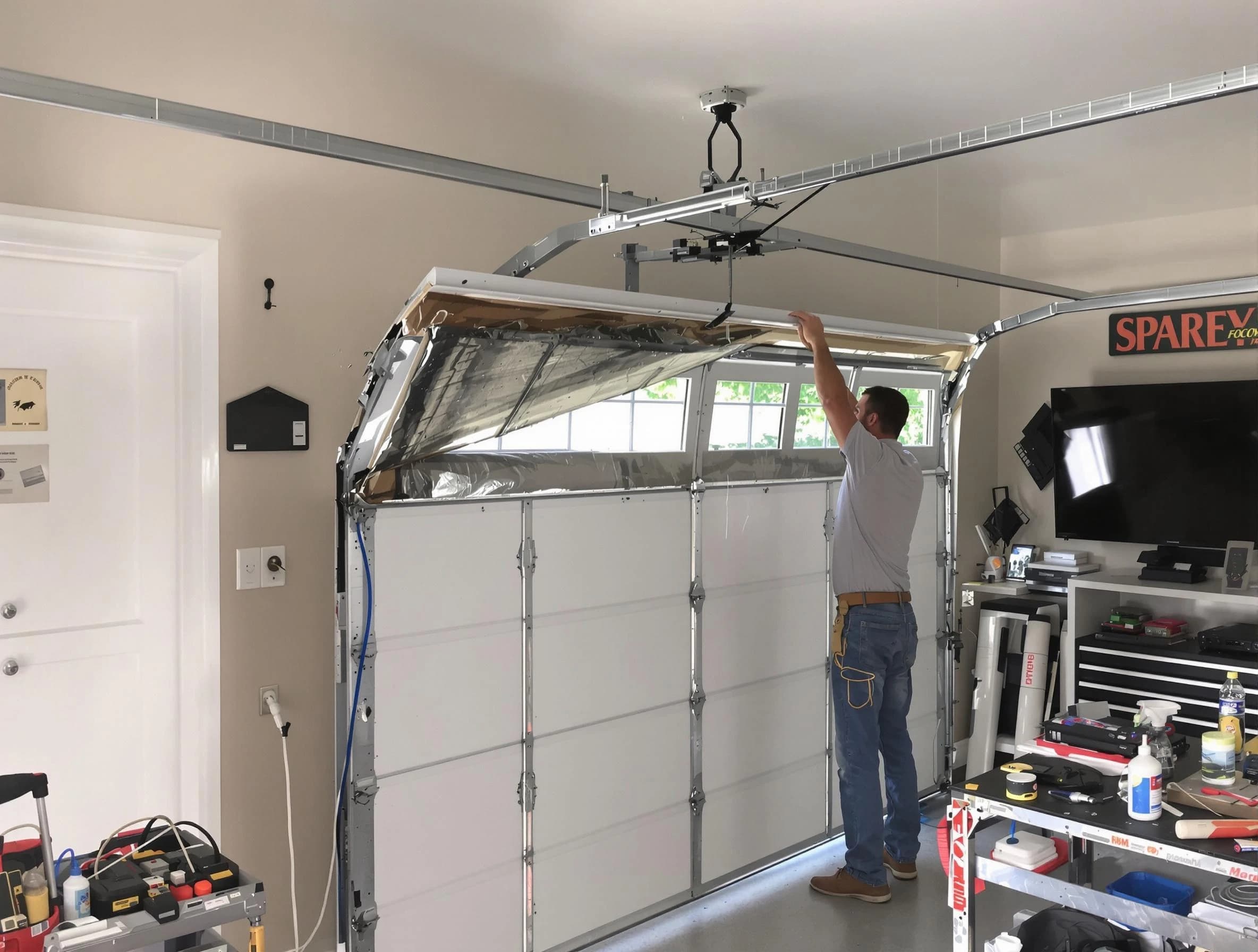 Garage door section replacement by Fountain Hills Garage Door Repair in Fountain Hills